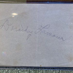 100% Authentic Dorothy Lamour SIGNED 1930’s Actress AUTOGRAPH Road To Bali Movie